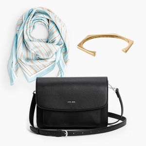 Crossbody, Scarf and Clutch 3pc Bundle